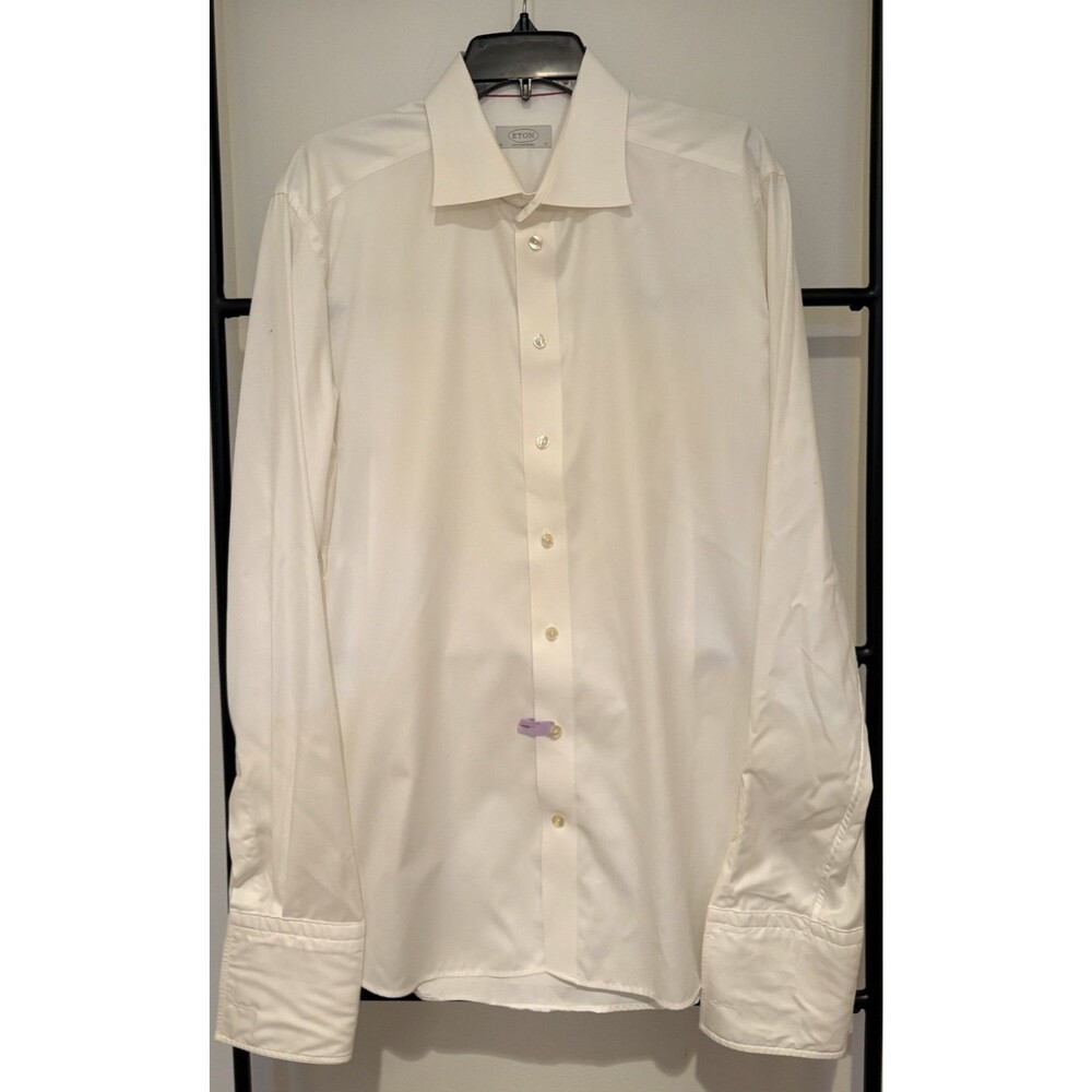 Eton Men's Dress Shirt in White Contemporary Fit Size 17